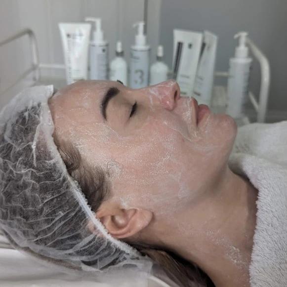 Women recieving a chemical peel at Laser Care in Gravesend